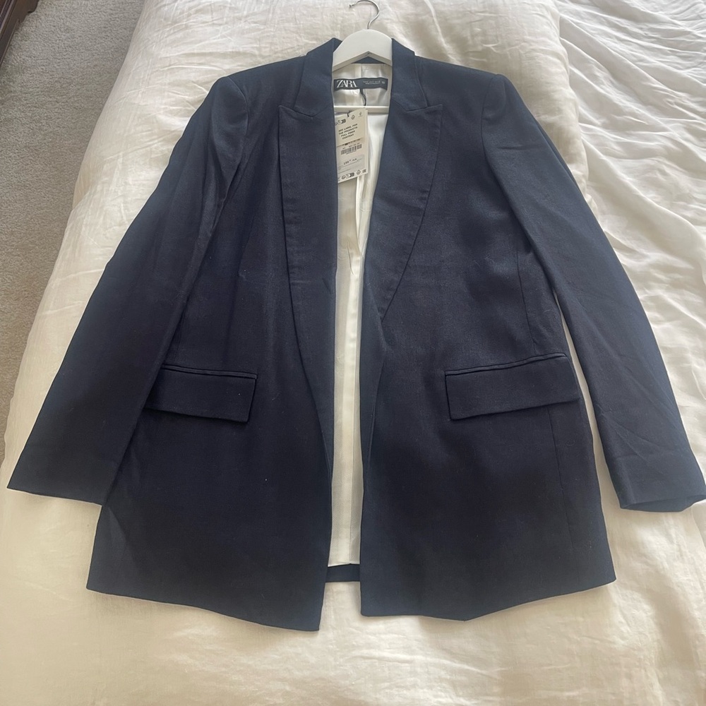 Zara linen blend blazer NWT (small)